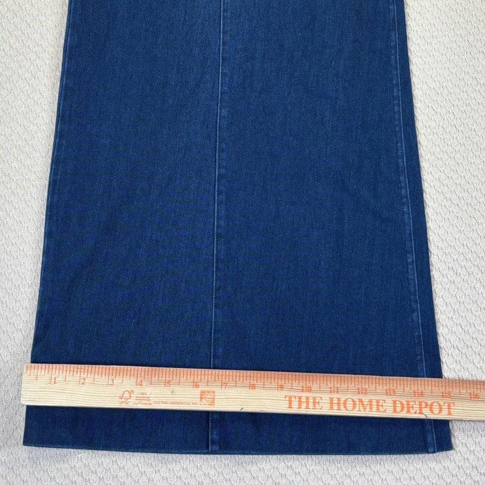HALARA Dark Blue Wide Leg Jeans Flare - Picture 6 of 9